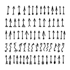 Set of doodle icon. Hand drawn illustration.