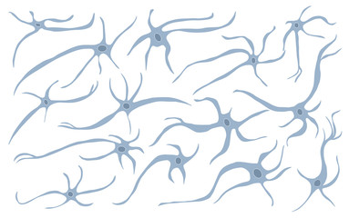 Neuron cells. Vector simple design illustartion.