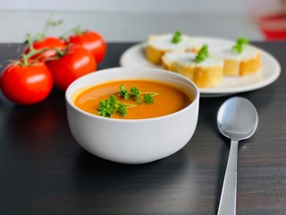 Healthy fresh bowl soup