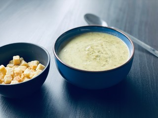 Healthy fresh bowl soup