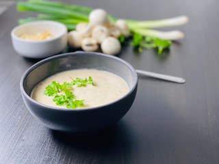 Healthy fresh bowl soup