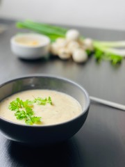 Healthy fresh bowl soup