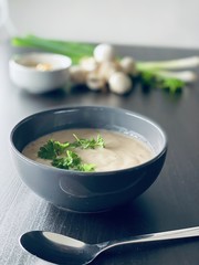 Healthy fresh bowl soup