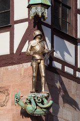 Armoured Soldier Sculpture in Nuremberg
