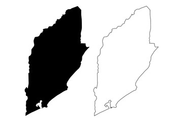 Rocha Department (Departments of Uruguay, Oriental Republic of Uruguay) map vector illustration, scribble sketch Rocha map....