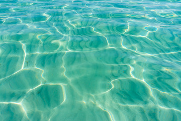 Fototapeta na wymiar texture-sand and sunbeams on the bottom of the sea