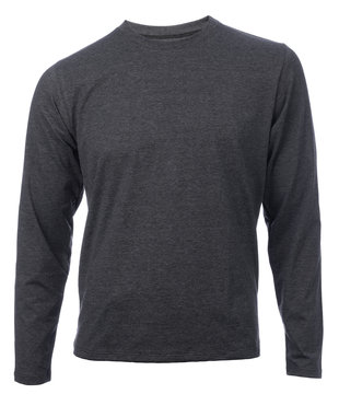 Heather grey longsleeve shirt used as inner or base layer in layered clothing for thermal insulation