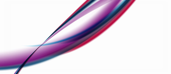 Fototapeta premium Trendy abstract wave blur pattern, multicolored lines on white background for wallpaper design. Colorful background vector. Creative vector element.