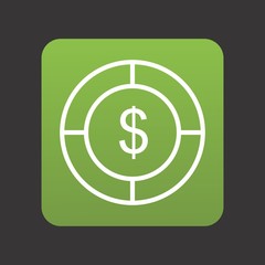 Dollar Target Icon For Your Design,websites and projects.