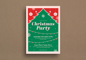 Retro Christmas Event Flyer Layout