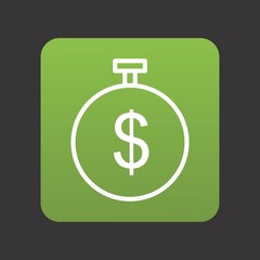 Dollar Timer Icon For Your Design,websites and projects.