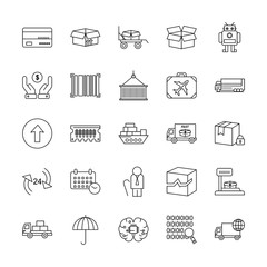 Set Of 25 Universal Icons For Mobile Application and websites
