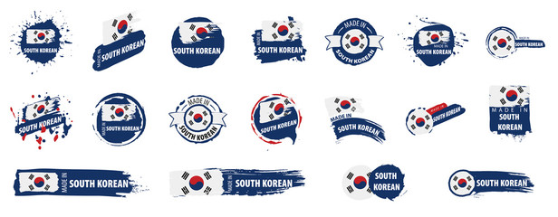 South Korean flag, vector illustration on a white background