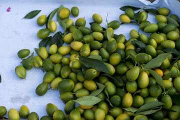Kumquat on the counter for sale