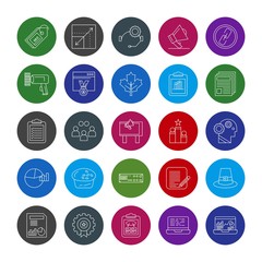 Fototapeta premium Set of 25 Universal Pixel Perfect Icons