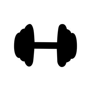 Vector image of dumbbells and sports equipment