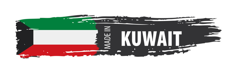 Kuwait flag, vector illustration on a white background