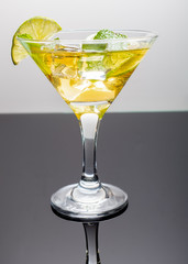 Classic lime margarita cocktail