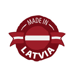 Latvia flag, vector illustration on a white background