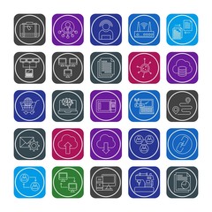  Simple Set of Universal Related Color Icons