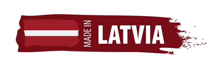 Latvia flag, vector illustration on a white background
