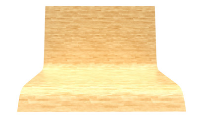 Wood fading into white background 3d rendering perspective