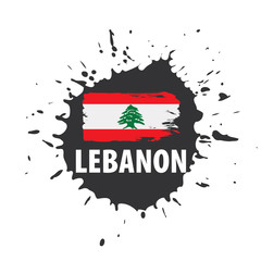 Lebanese flag, vector illustration on a white background
