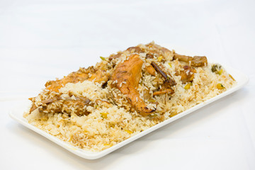 Nawabi Chicken Biryani with Premium Quality perfuemed rice.