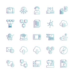  Simple Set of Universal Related Color Icons