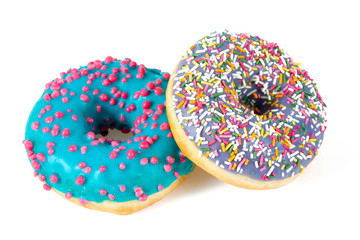 fresh doughnut isolated on white background