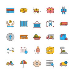 Set Of 25 Universal Icons For Mobile Application and websites