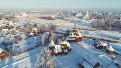 Snowy Russian winter in Suzdal, Golden Ring of Russia - obrazy, fototapety, plakaty