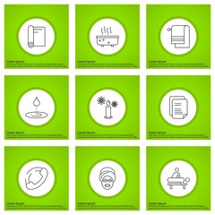 Set Of 9 Universal Icons For Mobile Application and websites