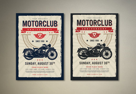 Motor Club Event Flyer Layout