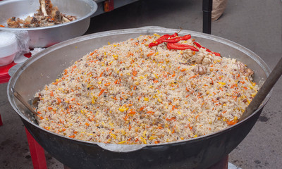 pilaf in the cauldron