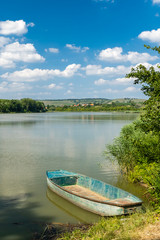 Naklejka na ściany i meble Puzdransky pond, South Moravia, Palava region, Czech Republic