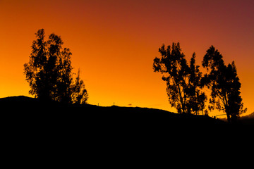 atardecer en los andes