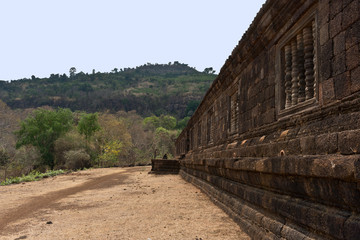 Fototapeta na wymiar Ancient Ruins at Wat Phou, Champasak, Laos
