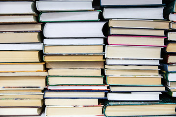 background with stack of books