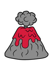 vulkan ausbruch asche magma lava eruption gas dampf explosion wolke berg hügel katastrophe gefährlich natur