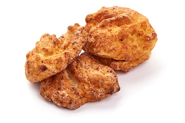 Cottage cheese buns, isolated on white background