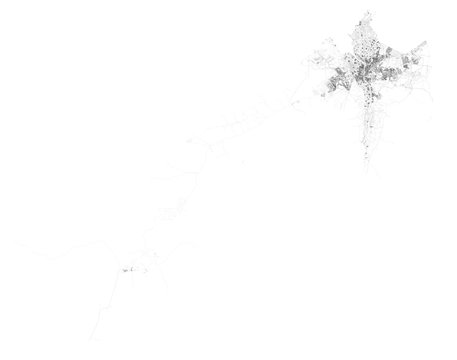 Satellite map of Governorates of Egypt, Cairo Governorate, Giza  and Monufia Governorate, map of the streets ring roads and highways, rivers. Transportation map