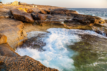 The stony coast of Gozo