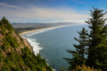Fototapeta premium View of Manzanita Beach on Oregon Coast
