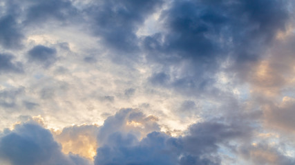 Massive clouds sky