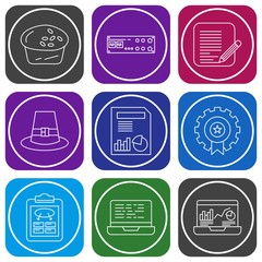 9 User interface Icon set for web and mobile applications