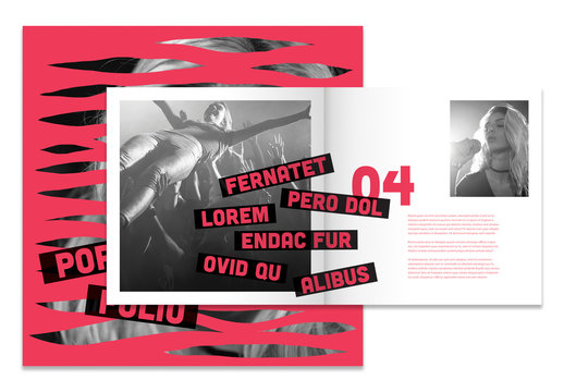 Red Portfolio Layout