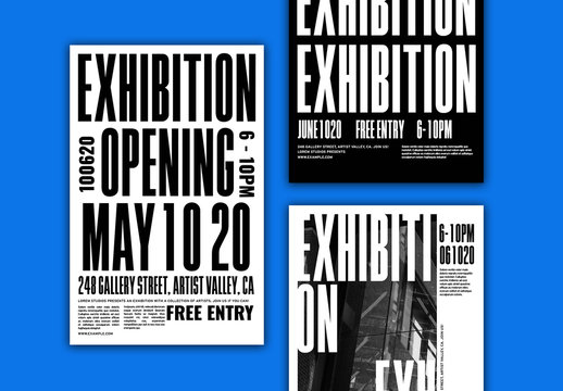 Event Poster Layout with Bold Type