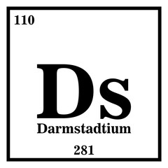 Darmstadtium Periodic Table of the Elements Vector illustration eps 10