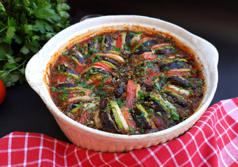 Ratatouille. Traditional french Provencal vegetable dish cooked